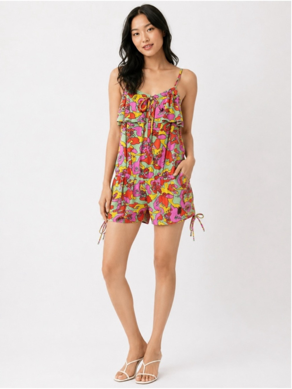 A BATHING APE BAPE Colorful Floral Romper 🌈🌸 Size XS